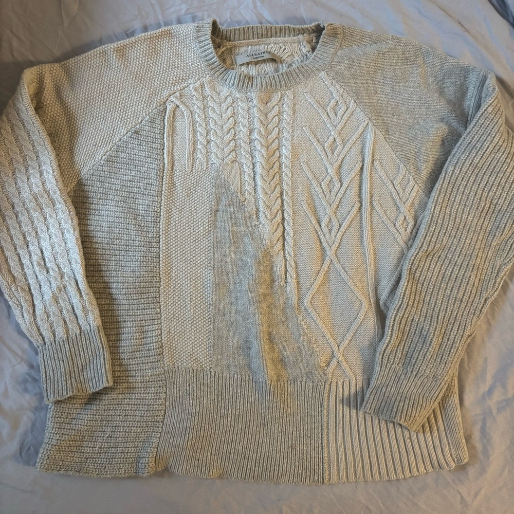 Wool Mixed Cable Knit Sweater